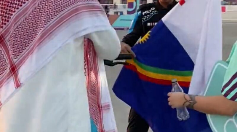 Sport de olho! Bandeira de Pernambuco é confundida com LGBTQIAP+ e gera abordagem no Catar; vídeo