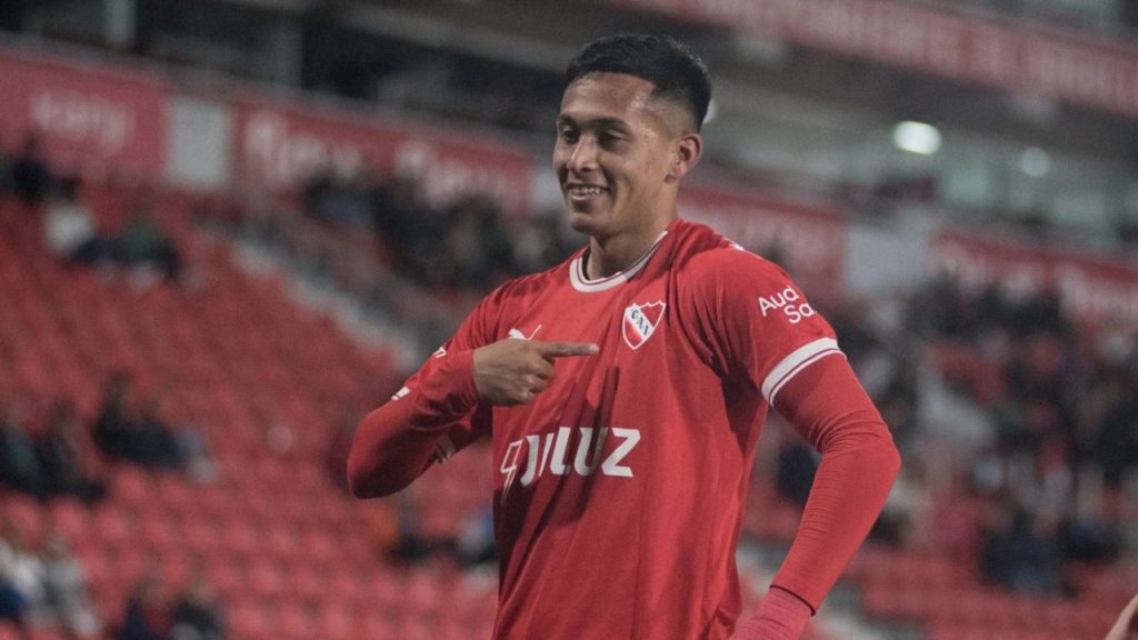 Rodrigo Atencio comemorando gol pelo Independiente - Reprodução: C.A. INDEPENDIENTE