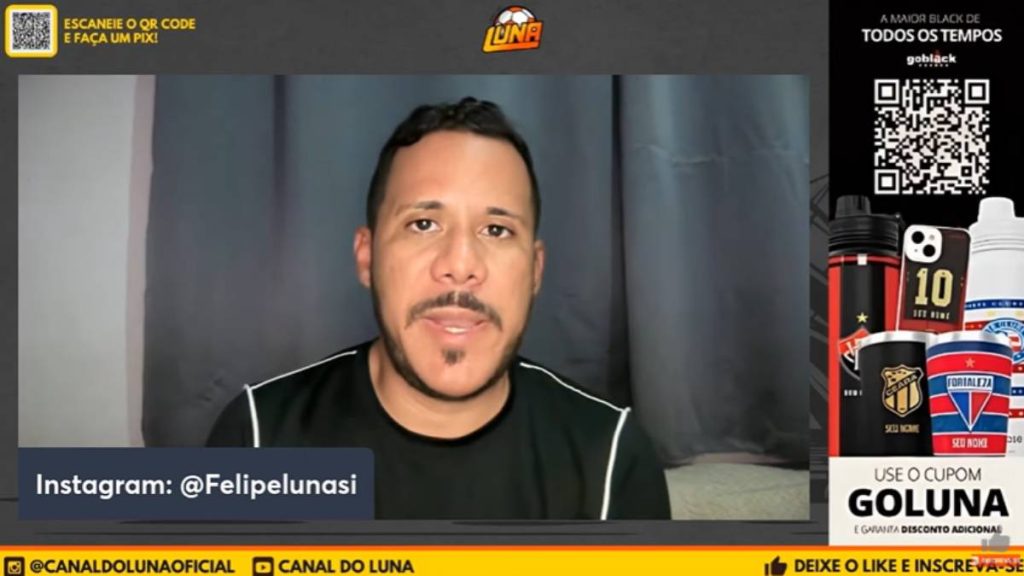 Felipe Luna fala do Sport - Foto: Reprodução